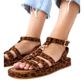 Panther Sandals of Roman Women Fastened on Ankle Nargiz flerfarvet