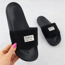 Big Star Women's Black Beach Flip Flops Black SS274716 sort