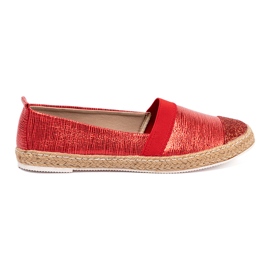 Goodin Røde Espadrilles med skinnende tråd