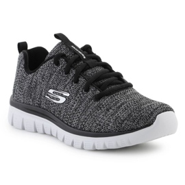 Skechers sko yndefuld snoet formue m 12614-bkw sort