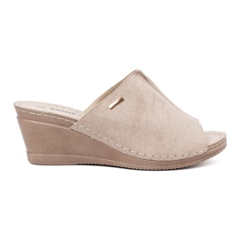 Goodin Beige platformsflip-flops til kvinder