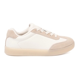 Sergio Leone Kvinders hvide og beige sneakers