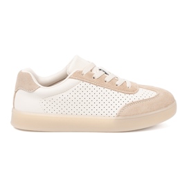 Sergio Leone Kvinders sneakers openwork lys beige