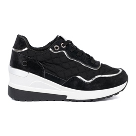 Shelvt Sorte wedge sneakers til kvinder