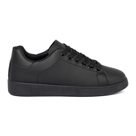 Shelvt Sorte sneakers med en mat finish og snøring