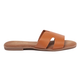 Shelvt Caramel Women's læder hjemmesko