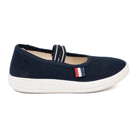 Shelvt Light Navy Blue Shoes med en fleksibel rem