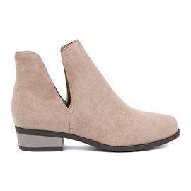 Seastar Beige ankelstøvler med udskæringer