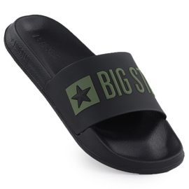 Sort Big Star SS174359 Men's Black Beach Slippers