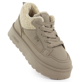 Kvinders isolerede sneakers med en fåreskindfrakke Big Star SS274105