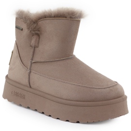 Big Star Vandtæt sne støvler på den beige store stjerne SS274117 beige platform