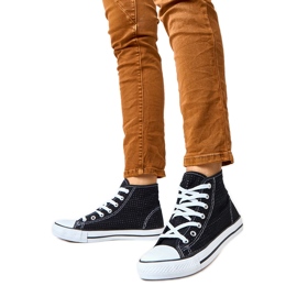 Sorte åbne sneakers høje taris sneakers
