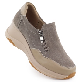 Kvinders lædersko til kvinder beige filippo dp6473