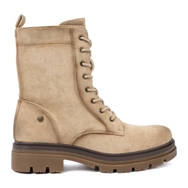 Shelvt Ruskind beige arbejdere med en solid slidbane