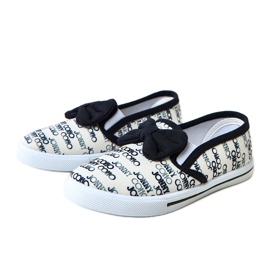Hvide børns sneakers med en Missi Bow