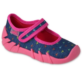 Befado børnetøfler 109P255 marineblå/pink