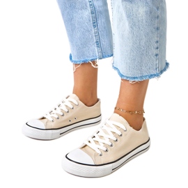 Beige klassisk kvinders zurhat sneakers