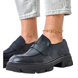 Sorte kvinders monterede moccasins Kirna