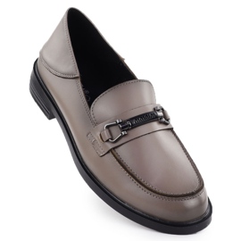 Kvinders lædersko Taupe Vinceza 18112 Loafers
