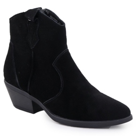 Women's Leather Boots Black Big Star SS274462 sort
