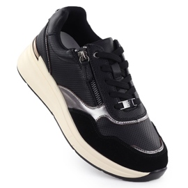 Læder Metallic Women's Shoes Black Filippo DP7105/25