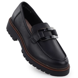 Lordy Leather Loafers på Black Sergio Leone MK25166-S Women's Platform