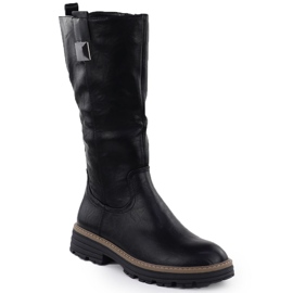 Boots på kvindernes platform Black Jezzi ASA259-9