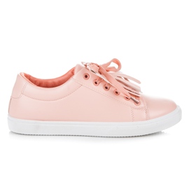 Pink sneakers med frynser lyserød