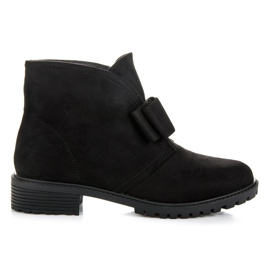 Bestelle Slip-on støvler med sløjfe sort