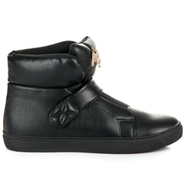 High-top sneakers med velcro sort