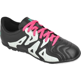 Adidas X 15.3 Tf Leather Jr AF4788 fodboldstøvler sort sort