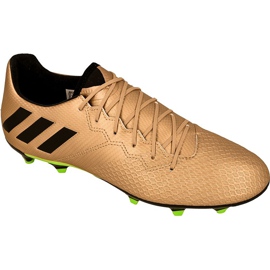 Adidas Messi 16.3 Fg M BA9838 fodboldstøvler gylden gylden