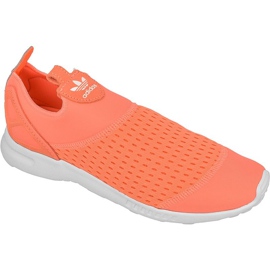 Sko adidas ORIGINALS ZX Flux ADV Smooth Slip On W S75740 hvid orange