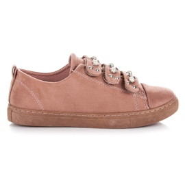 Sergio Todzi Suede sneakers med rhinestones lyserød
