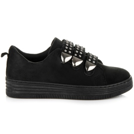 Bello Star Velcro ruskind sportssneakers sort