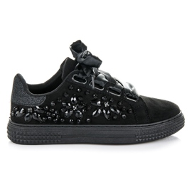 Bello Star Sneakers med krystaller sort