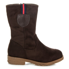 Top Shoes Børne ruskindstøvler brun