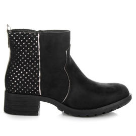 Ideal Shoes Ankelstøvler i ruskind sort grå