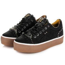 Kylie Sneakers med pels sort