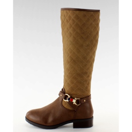 X706 Vatterede støvler BROWN-BEIGE