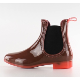 Wellingtons med transparent hæl PT28 koral brun
