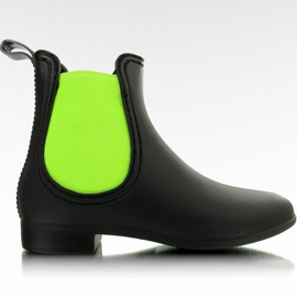 Galoshes Jodhpur støvler PT27-KAL SVART-grøn sort