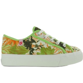 Sneakers tyk sål K145403 multicolor grøn