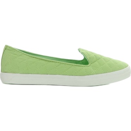 Quiltet slip-on 9907 / RL-925 akvamarin flerfarvet