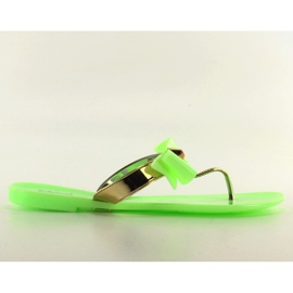 Meliski flip-flops T-9110 grøn gul