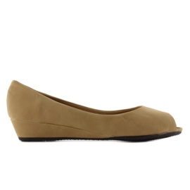 Glatte ballerinaer 005-63 khaki