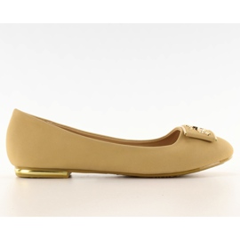 Ballerinas med udsmykning E305 beige