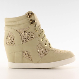 Sneakers med kroge 8073 beige