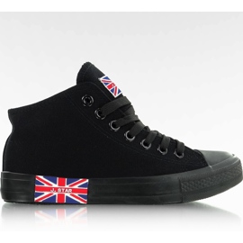 Sneakers med sort flag N003