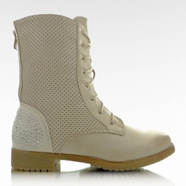 C069 openwork støvler beige